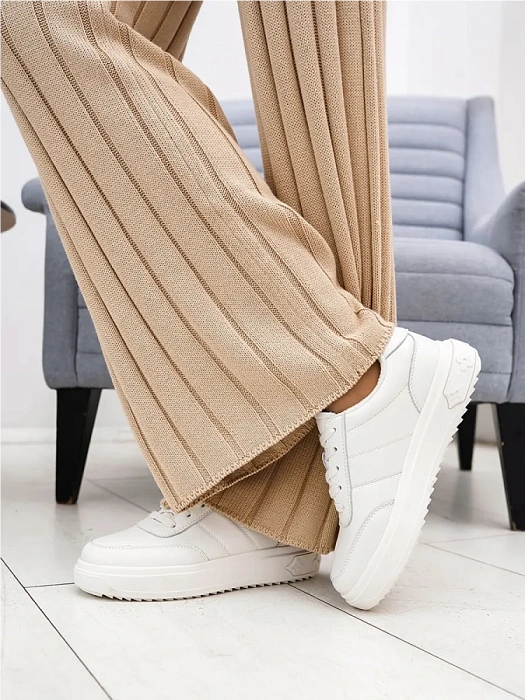 Женские кроссовки FEDERICA RODARI белые, артикул 42E-306-21D