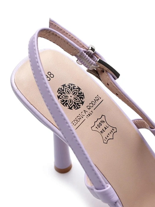 Женские слингбэки FEDERICA RODARI фиолетовые, артикул 4E-1378-501-A397