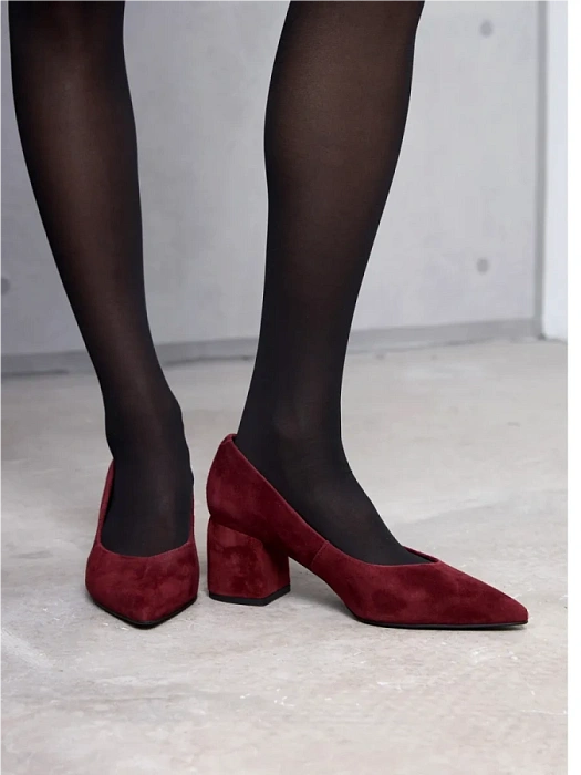 Женские туфли-лодочки FEDERICA RODARI бордовые, артикул 17E-Z18307-25W