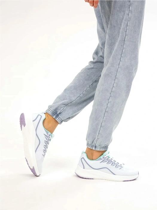 Женские кроссовки RS SPORT белые, артикул LH233A54W_PURPLE