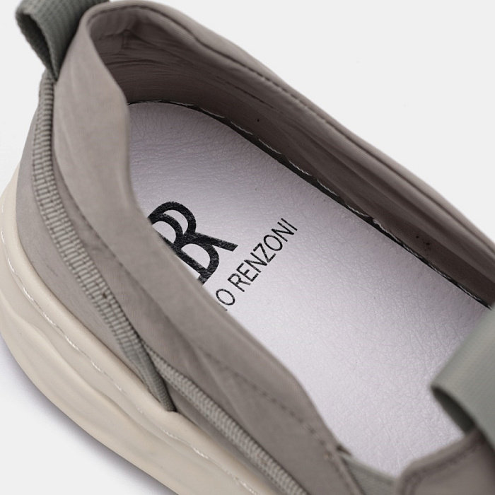 Мужские слипоны BRUNO RENZONI  серые, артикул BR16764-MT