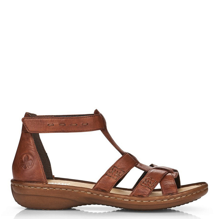 Женские сандалии RIEKER коричневые, артикул 60860-24