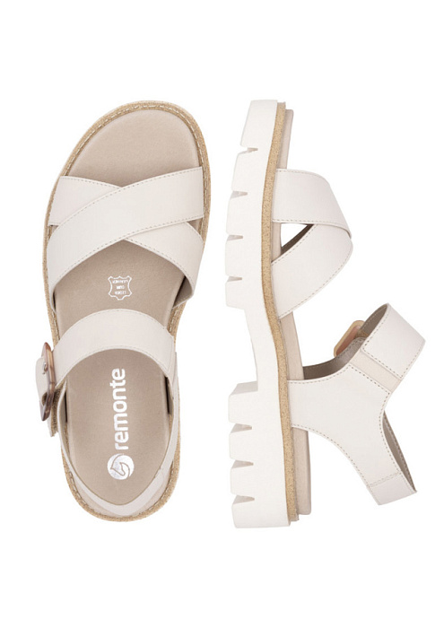 Женские босоножки  REMONTE бежевые, артикул D7950-60