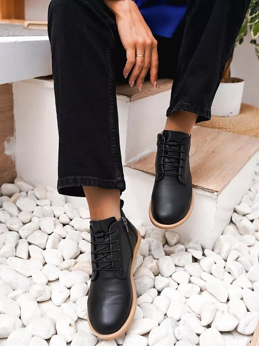 Женские ботинки basic eObuv черные, артикул 100660-PL-01