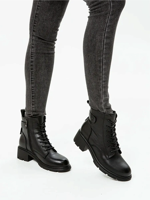 Женские ботинки basic FEDERICA RODARI черные, артикул 42E-Q921-1A