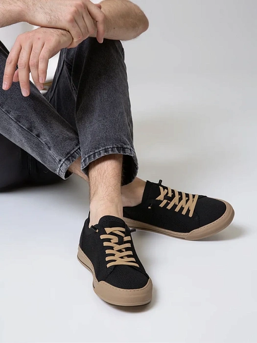 Мужские кеды BRUNO RENZONI  черные, артикул BR12910-MT/10