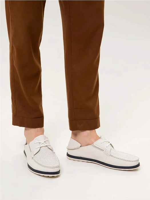 Мужские туфли BRUNO RENZONI  белые, артикул MC1204BB-9G