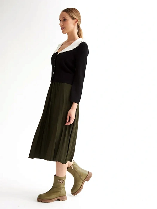 Женские полусапоги Donna Daniella  зеленые, артикул 32W10-59-106Z