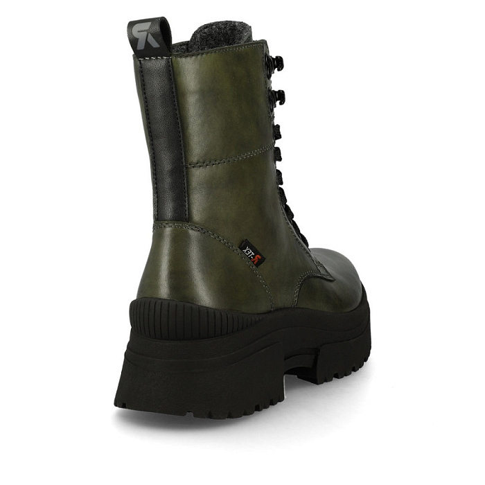 Женские берцы RIEKER зеленые, артикул W0371-52
