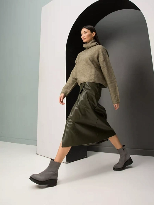 Женские ботинки basic SOFIA-ALEXANDRA серые, артикул 17E-Z16490-B01A