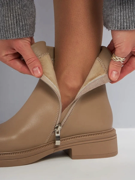 Женские ботинки eObuv бежевые, артикул DY25030722B