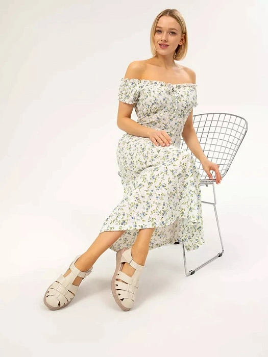 Женские сандалии eObuv бежевые, артикул 52E-LQ6127-021.EO