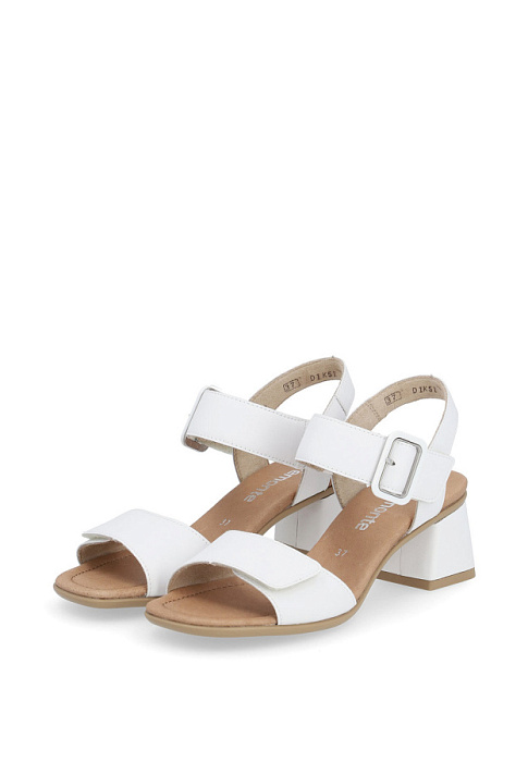Женские босоножки  REMONTE белые, артикул D1K51-80