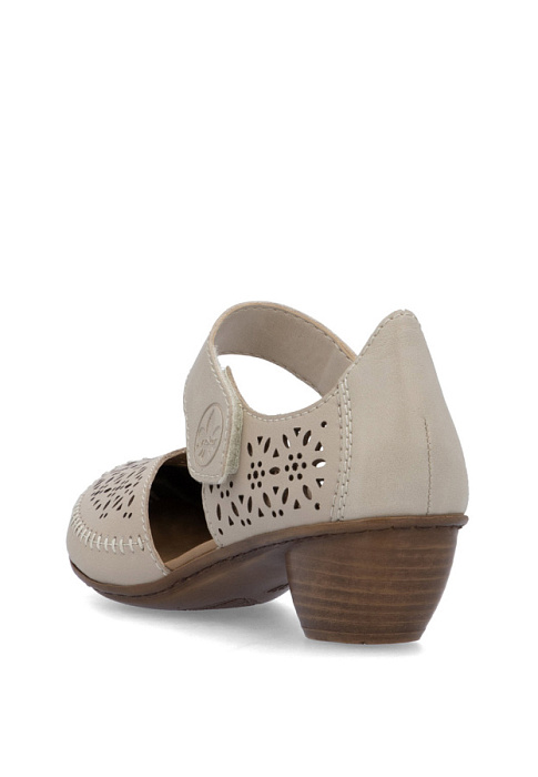 Женские туфли откр. basic RIEKER бежевые, артикул 43750-62