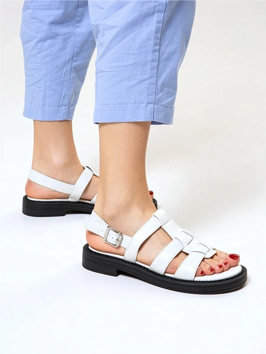 Женские сандалии FEDERICA RODARI белые, артикул 7E-2872-809-B1069