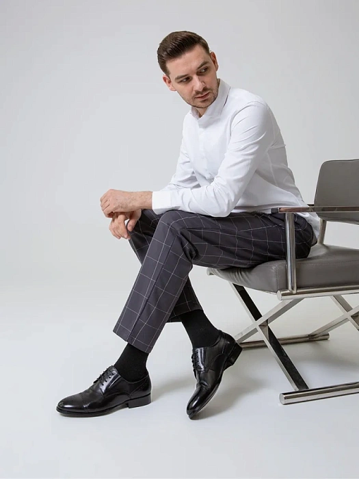 Мужские туфли BRUNO RENZONI  черные, артикул 5526A-707A