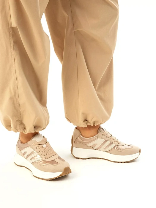 Женские кроссовки MARCO TOZZI бежевые, артикул 2-23748-42-435