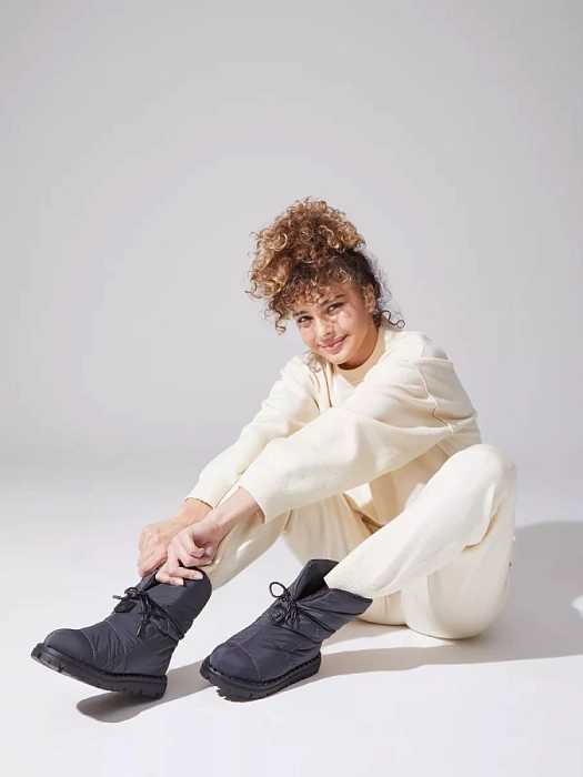 Женские дутики Donna Daniella  темно-серые, артикул 32W9-4-405Z