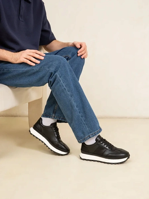 Мужские кроссовки BRUNO RENZONI  черные, артикул ZCA8982T-1