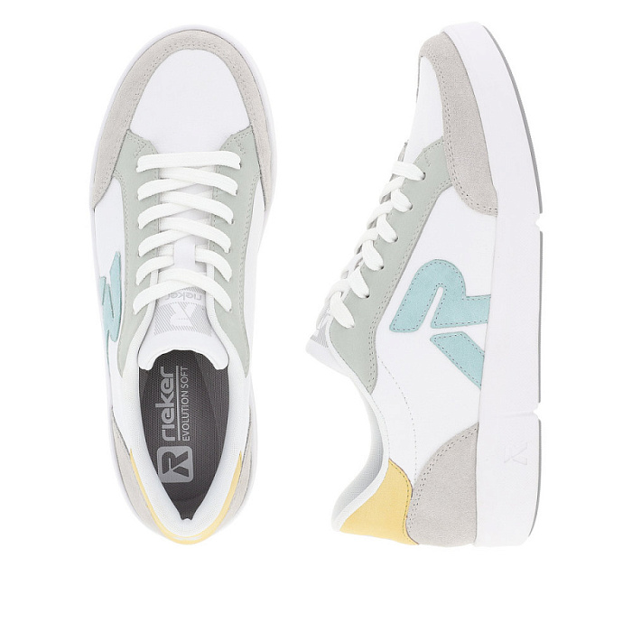 Женские кеды RIEKER белые, артикул 41909-80