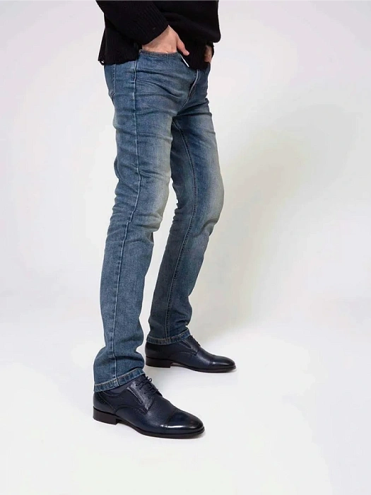 Мужские туфли BRUNO RENZONI  синие, артикул 5526A-720B