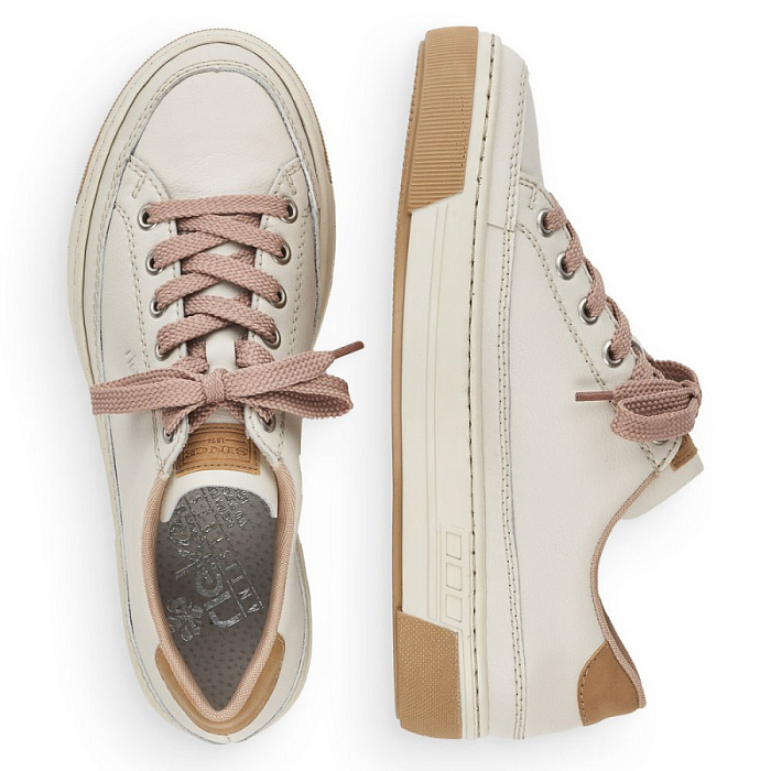 Женские кеды RIEKER бежевые, артикул L8847-81