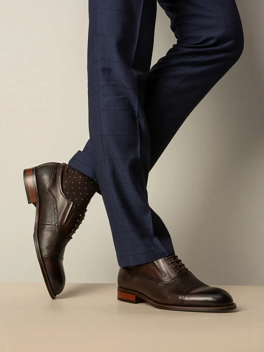 Мужские оксфорды BRUNO RENZONI  коричневые, артикул 5408A-910L