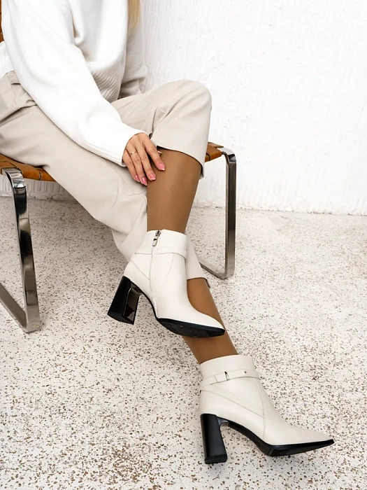 Женские ботильоны FEDERICA RODARI бежевые, артикул 38E-HF53-6164R2