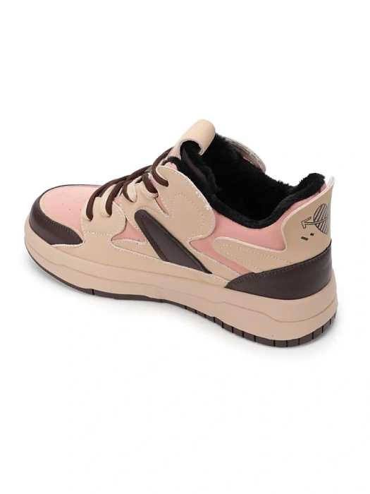 Женские кеды FEDERICA RODARI бежевые, артикул 42E-L613-1D