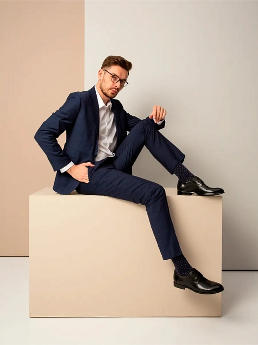 Мужские туфли BRUNO RENZONI  черные, артикул G189AB-G37A-BNP