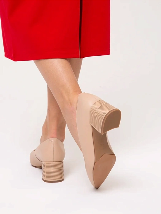 Женские туфли лодочки basic FEDERICA RODARI бежевые, артикул 17E-ZH177-L34-12