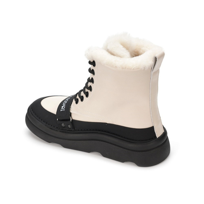 Женские ботинки basic FEDERICA RODARI белые, артикул 42E-A101-1B