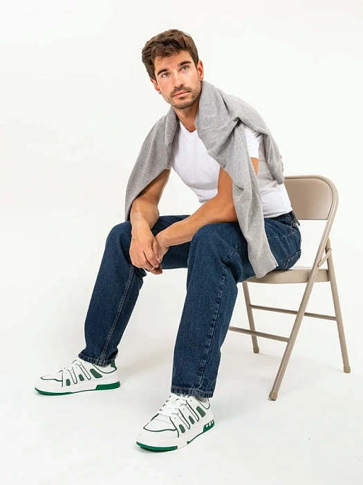 Мужские кеды BRUNO RENZONI  белые, артикул HS32096T-4