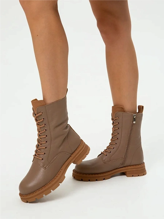 Женские берцы Donna Daniella  бежевые, артикул 22W10-26-108Z