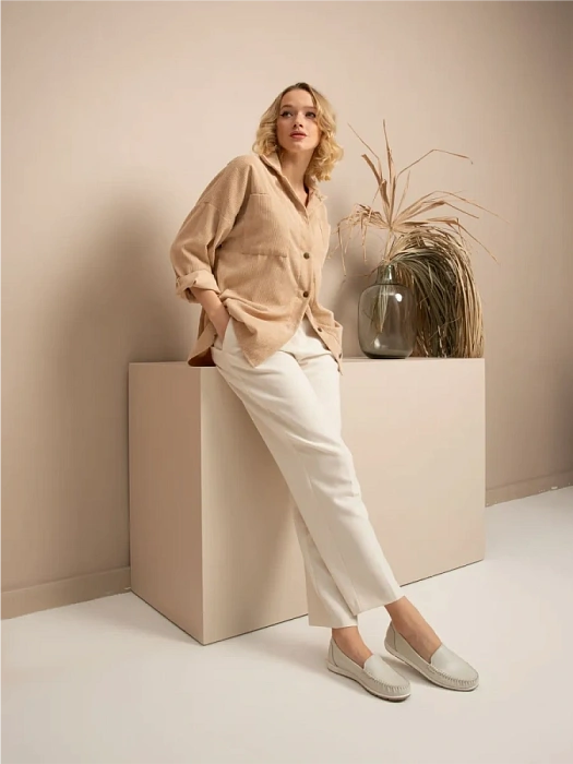 Женские мокасины MARCO TOZZI белые, артикул 2-24600-42-100