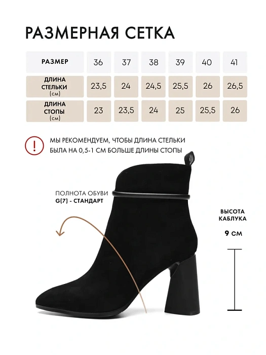 Женские ботильоны FEDERICA RODARI черные, артикул 15E-A4678D-3-A