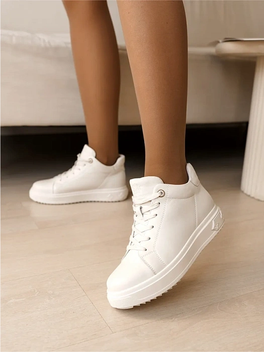 Женские ботинки basic FEDERICA RODARI белые, артикул 42E-317-94I