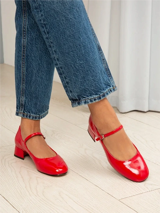 Женские мери джейн FEDERICA RODARI красные, артикул 43E-T1113-L94774-3