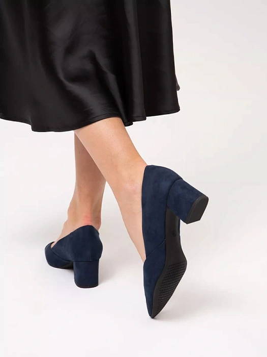 Женские туфли лодочки basic MARCO TOZZI синие, артикул 2-22425-42-805