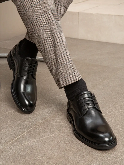 Мужские туфли BRUNO RENZONI  черные, артикул A003-2