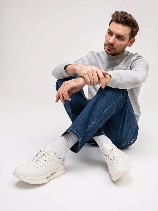 Мужские кроссовки BRUNO RENZONI  белые, артикул SY52302-2