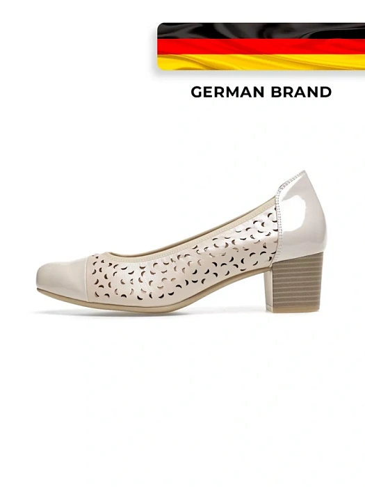 Женские туфли лодочки basic CAPRICE бежевые, артикул 9-22300-42-408