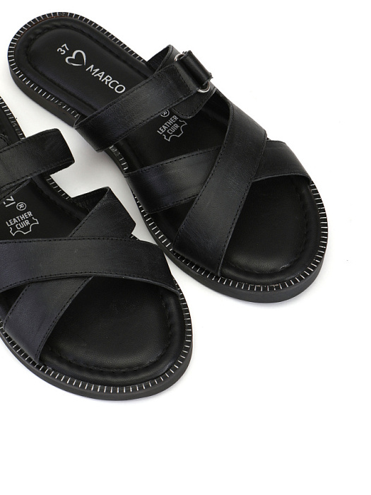 Женские шлепанцы MARCO TOZZI черные, артикул 2-27109-44-001