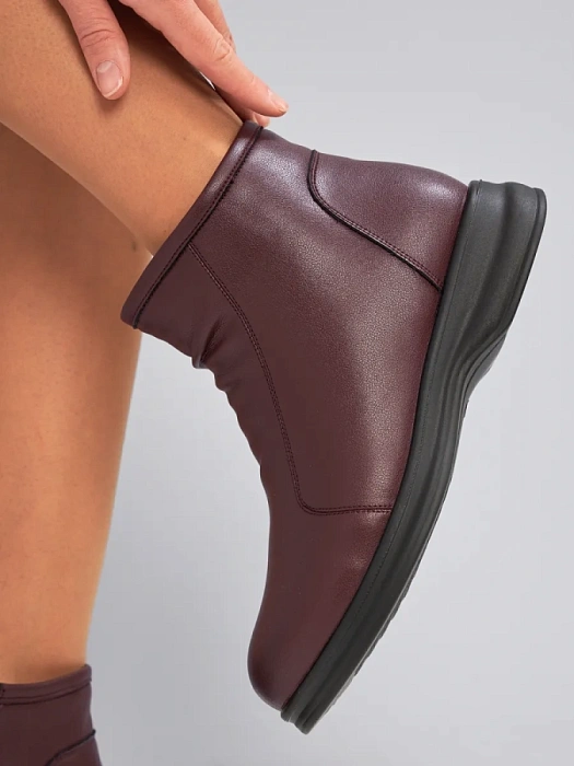 Женские ботинки eObuv бордовые, артикул DY25030710B