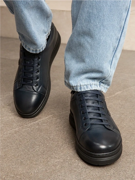 Мужские кеды BRUNO RENZONI  синие, артикул 1829A-27Z-C18