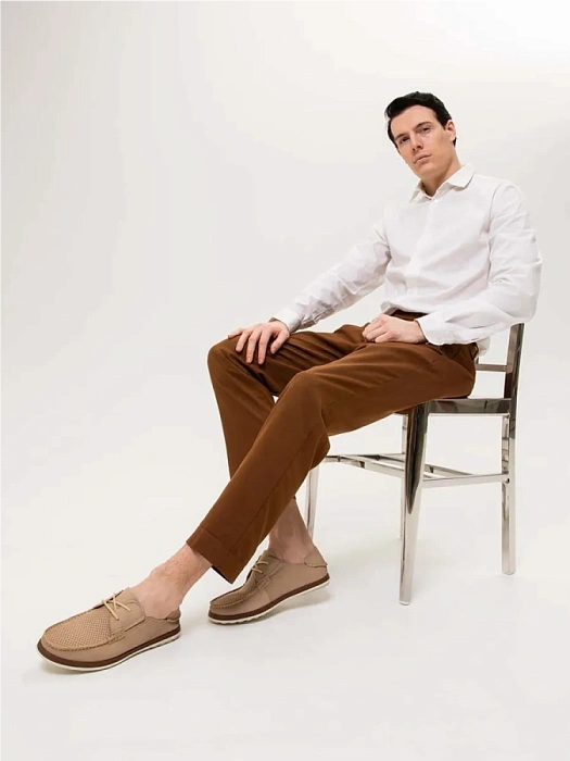 Мужские туфли BRUNO RENZONI  бежевые, артикул MC1204BB-9A