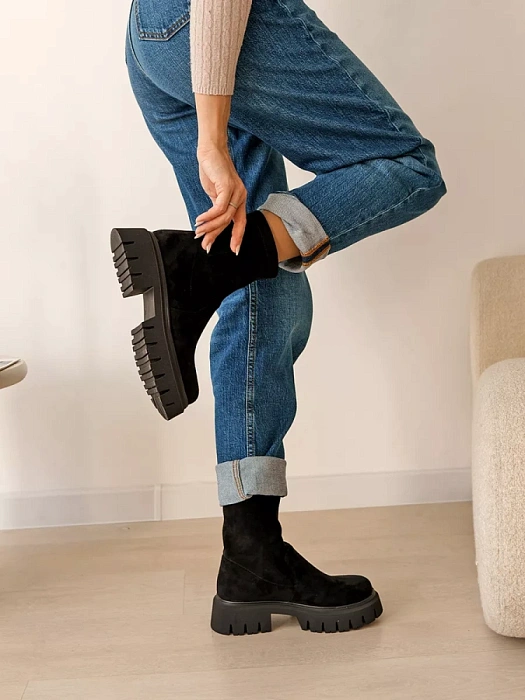 Женские ботинки basic SOFIA-ALEXANDRA черные, артикул 17E-16466-F5