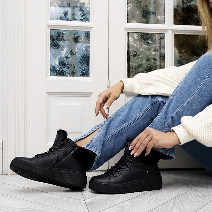 Женские ботинки basic RIEKER черные, артикул W0560-00