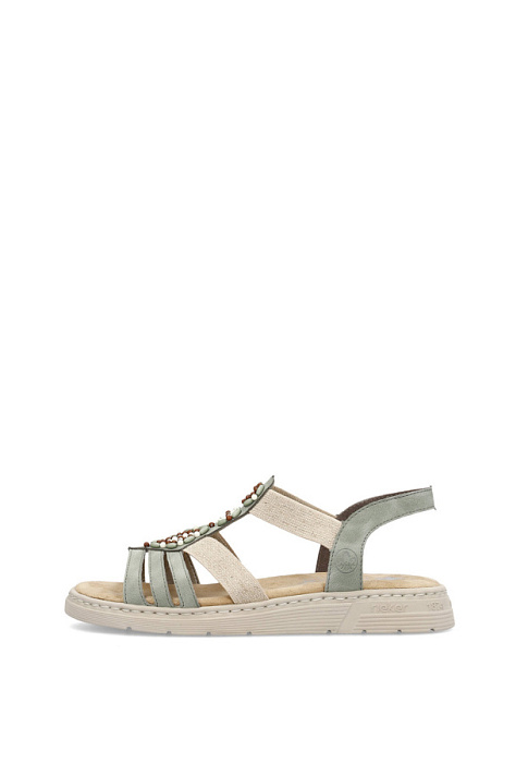 Женские сандалии RIEKER зеленые, артикул V9120-52