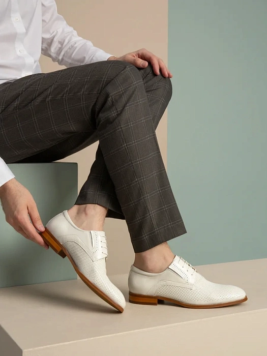 Мужские дерби BRUNO RENZONI  бежевые, артикул 5240B-989B